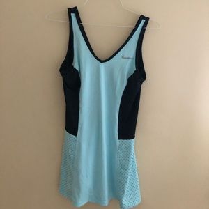 Light blue and black tennis dress